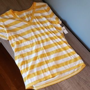 Yellow and White Striped Tshirt from Gap